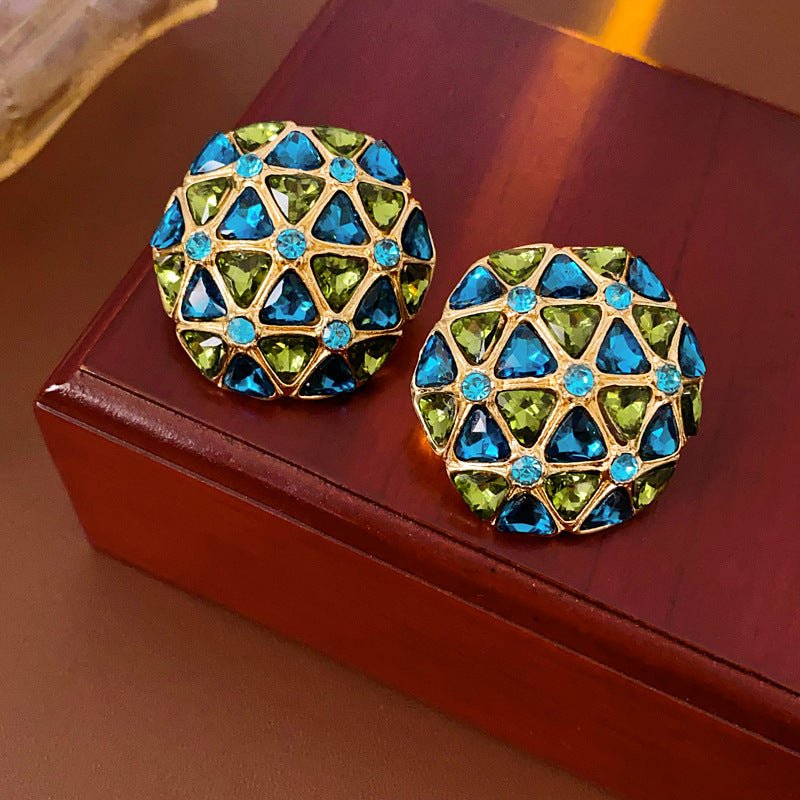 Boucles d'oreilles vintage fleur géométrique argentées — luxe rétro pour elle!!! - IVOIRART.COM