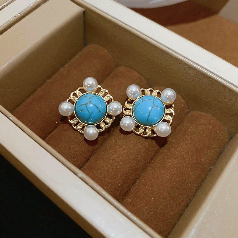 Boucles d'oreilles vintage fleur géométrique argentées — luxe rétro pour elle!!! - IVOIRART.COM