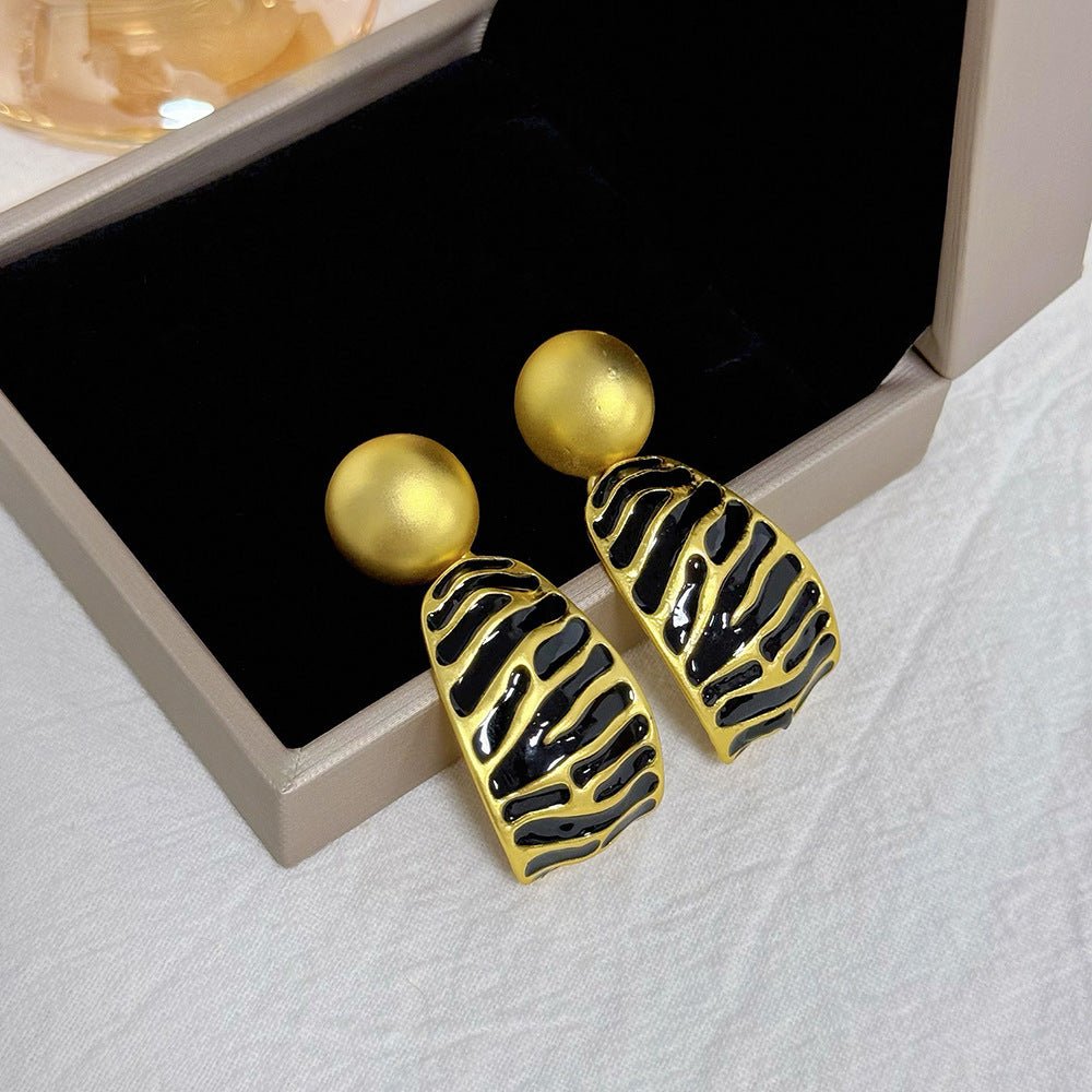 Boucles d'oreilles vintage premium - Fleur émaillée, style rétro élégant à la mode - IVOIRART.COM