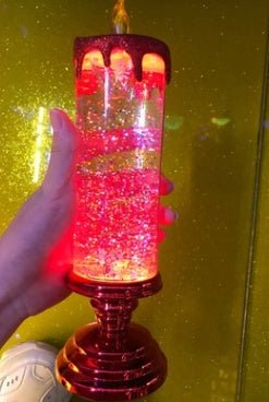 Bougie LED rechargeable étanche avec paillettes changeantes pour déco maison - IVOIRART.COM