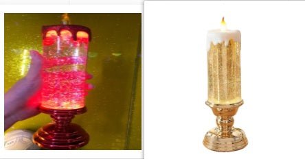Bougie LED rechargeable étanche avec paillettes changeantes pour déco maison - IVOIRART.COM