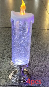 Bougie LED rechargeable étanche avec paillettes changeantes pour déco maison - IVOIRART.COM