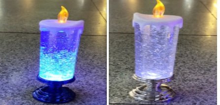 Bougie LED rechargeable étanche avec paillettes changeantes pour déco maison - IVOIRART.COM