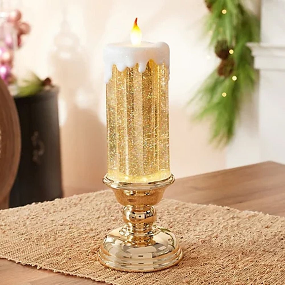 Bougie LED rechargeable étanche avec paillettes changeantes pour déco maison - IVOIRART.COM