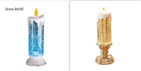Bougie LED rechargeable étanche avec paillettes changeantes pour déco maison - IVOIRART.COM