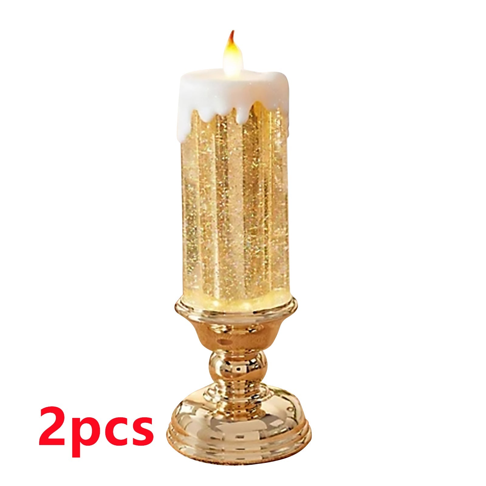 Bougie LED rechargeable étanche avec paillettes changeantes pour déco maison - IVOIRART.COM