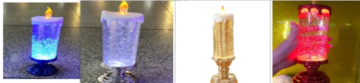 Bougie LED rechargeable étanche avec paillettes changeantes pour déco maison - IVOIRART.COM