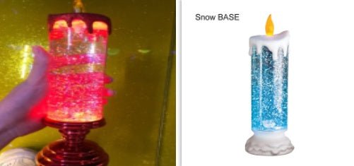 Bougie LED rechargeable étanche avec paillettes changeantes pour déco maison - IVOIRART.COM