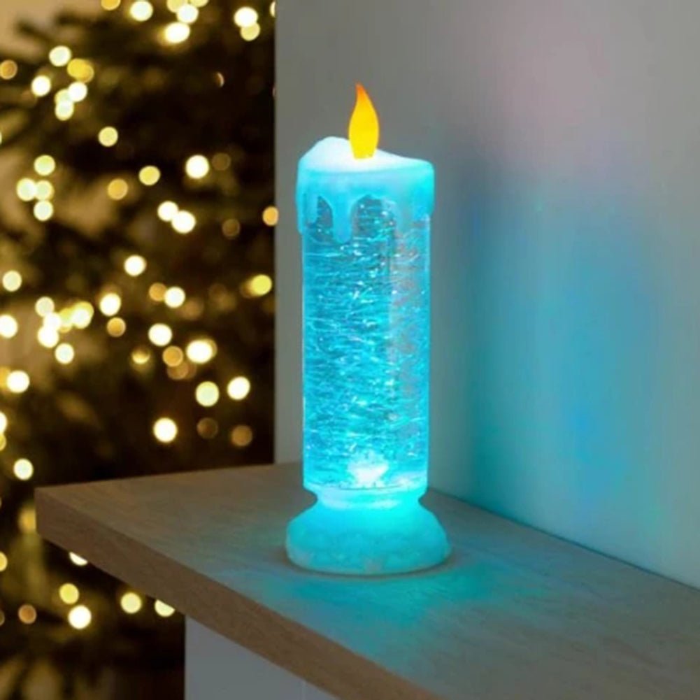 Bougie LED rechargeable étanche avec paillettes changeantes pour déco maison - IVOIRART.COM