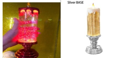 Bougie LED rechargeable étanche avec paillettes changeantes pour déco maison - IVOIRART.COM