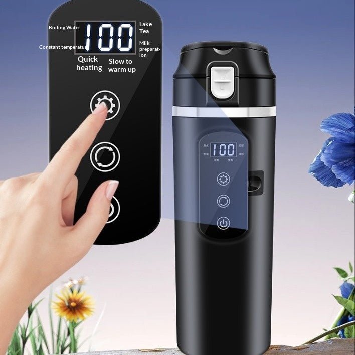 Bouilloire de Voiture Haute Puissance 50–90W en Acier 304 — Tasse Chauffante 12V - IVOIRART.COM