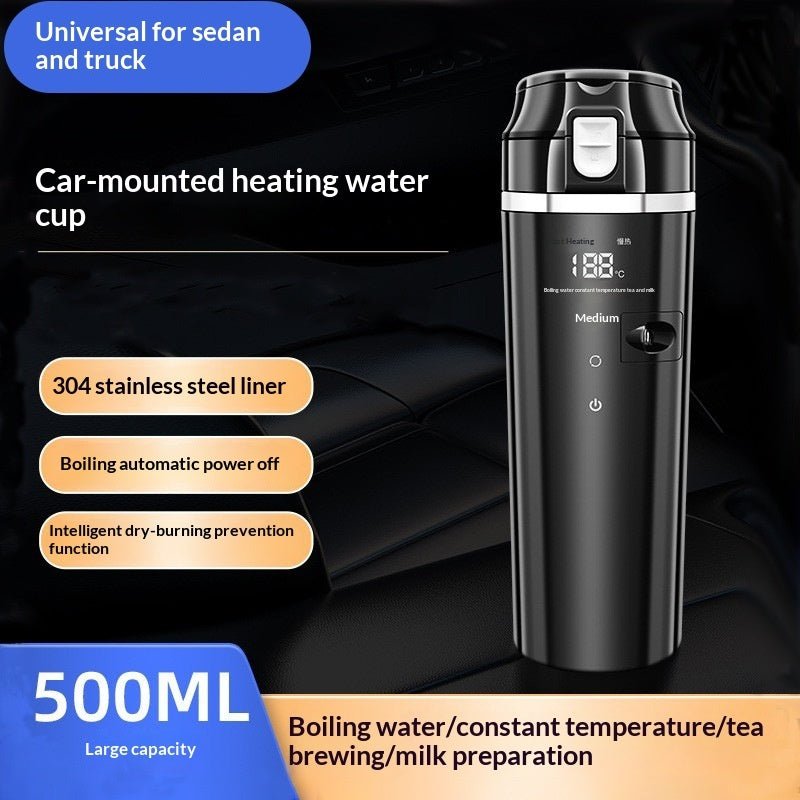 Bouilloire de Voiture Haute Puissance 50–90W en Acier 304 — Tasse Chauffante 12V - IVOIRART.COM