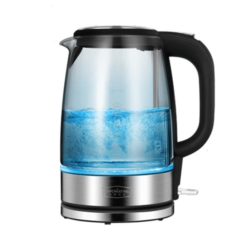 Bouilloire électrique en verre compacte pour bureau et maison, capacité 1,7 L, 1800 W - IVOIRART.COM