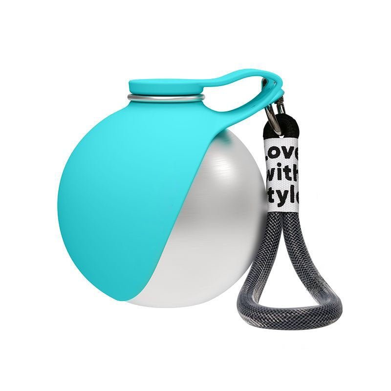 Bouteille d'eau portable 285ml en acier inoxydable avec bol intégré anti - fuite - IVOIRART.COM