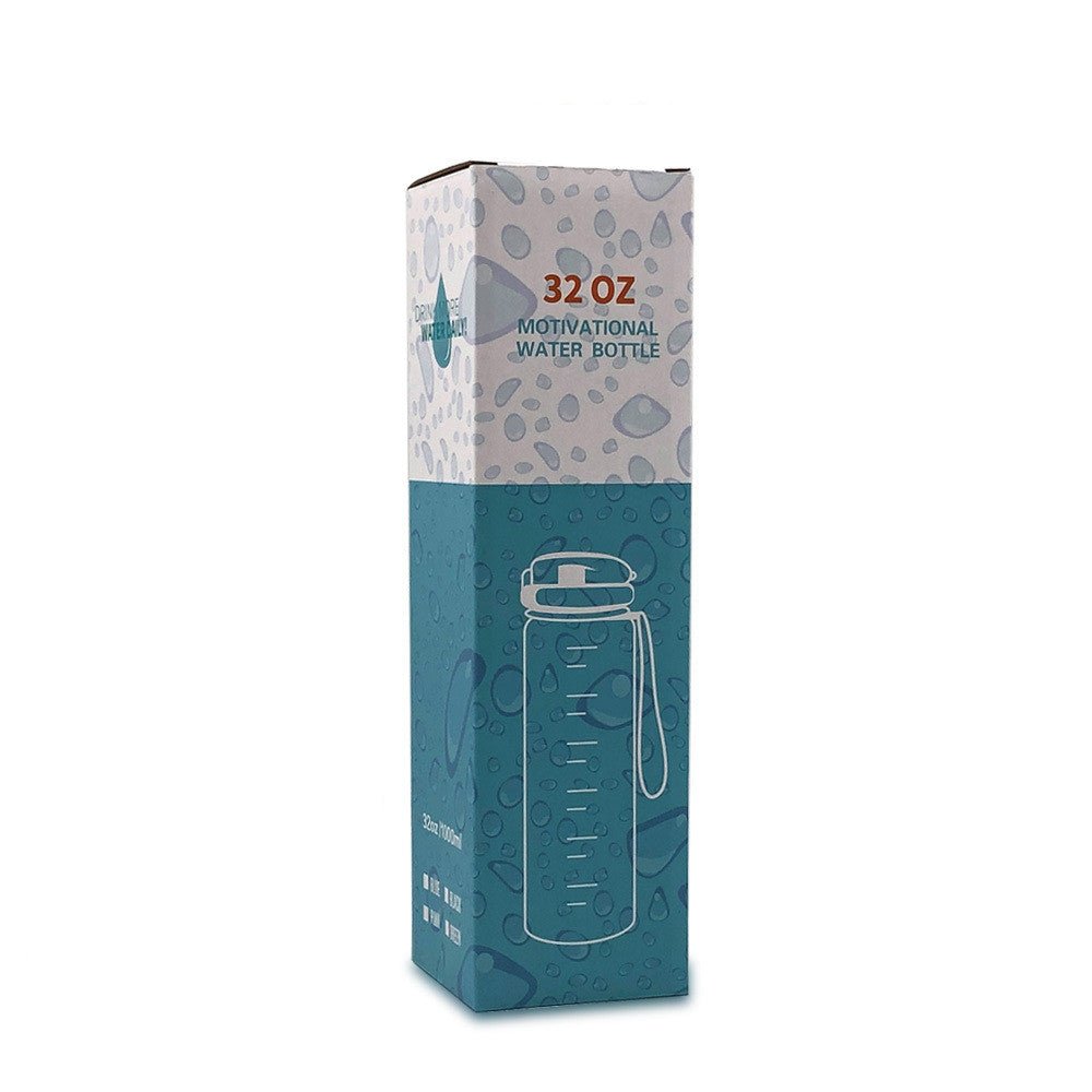 Bouteille d'eau Tritan 1L avec indicateur horaire et couvercle étanche motivant - IVOIRART.COM