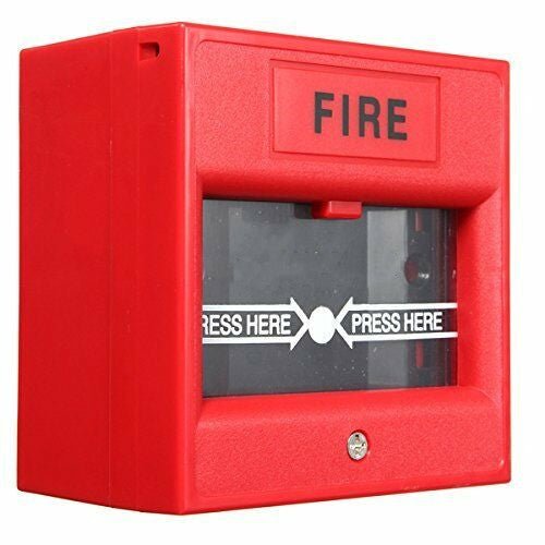 Bouton de Sécurité Filaire avec Bris de Verre pour Alarme Incendie d'Urgence - IVOIRART.COM