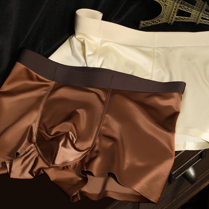 Boxer Slip Confortable et Sain en Soie de Mûrier 10A, Antibactérien, Ceinture Sans Coutures Hautement Élastique - IVOIRART.COM