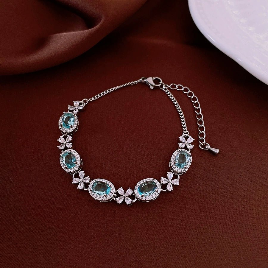 Bracelet coeur en zircone style Western, manchette premium chic et tendance mode! - IVOIRART.COM