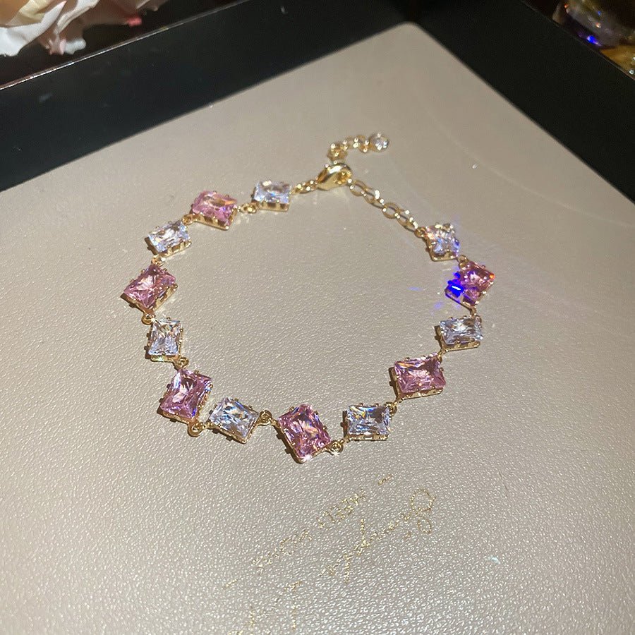 Bracelet coeur en zircone style Western, manchette premium chic et tendance mode! - IVOIRART.COM