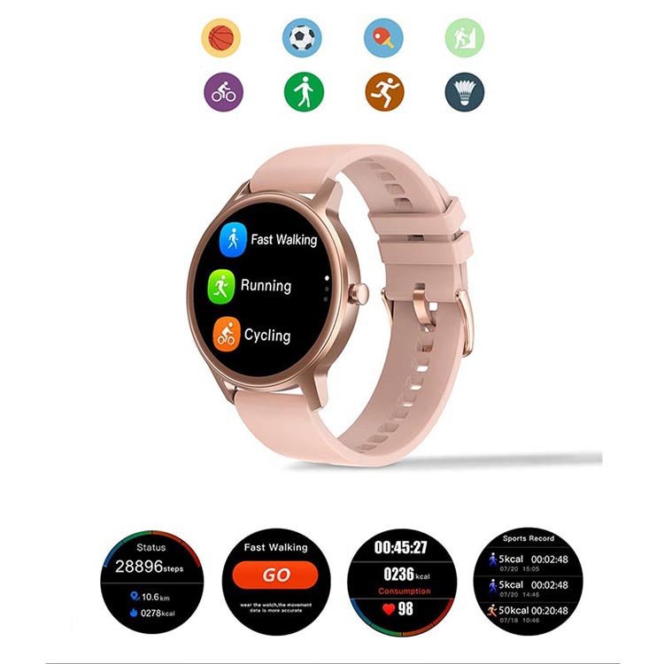 Bracelet connecté étanche IP67 avec suivi de la fréquence cardiaque et du sommeil - IVOIRART.COM
