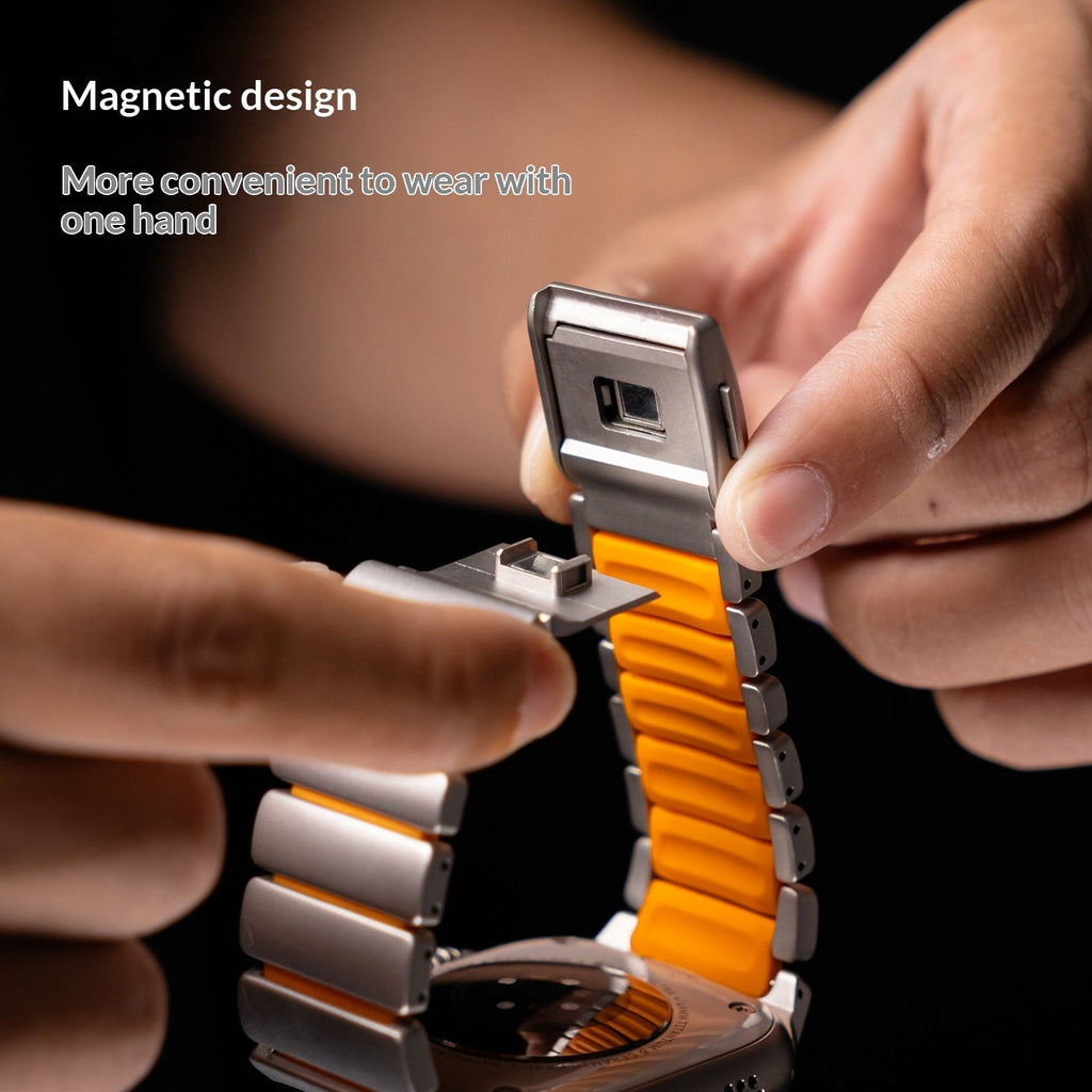Bracelet de Montre Ultra3 en Titane avec Fermoir Magnétique Norman - IVOIRART.COM