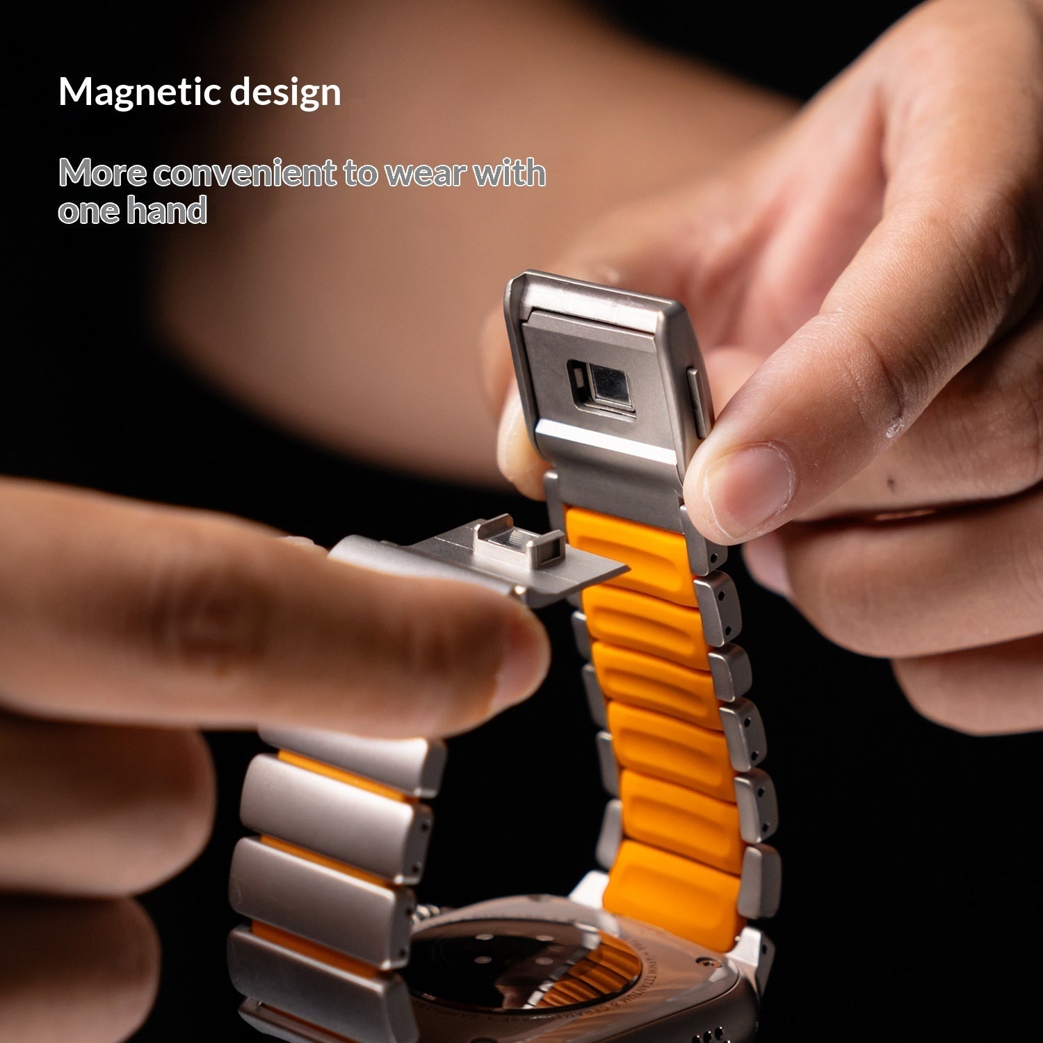Bracelet de Montre Ultra3 en Titane avec Fermoir Magnétique Norman - IVOIRART.COM
