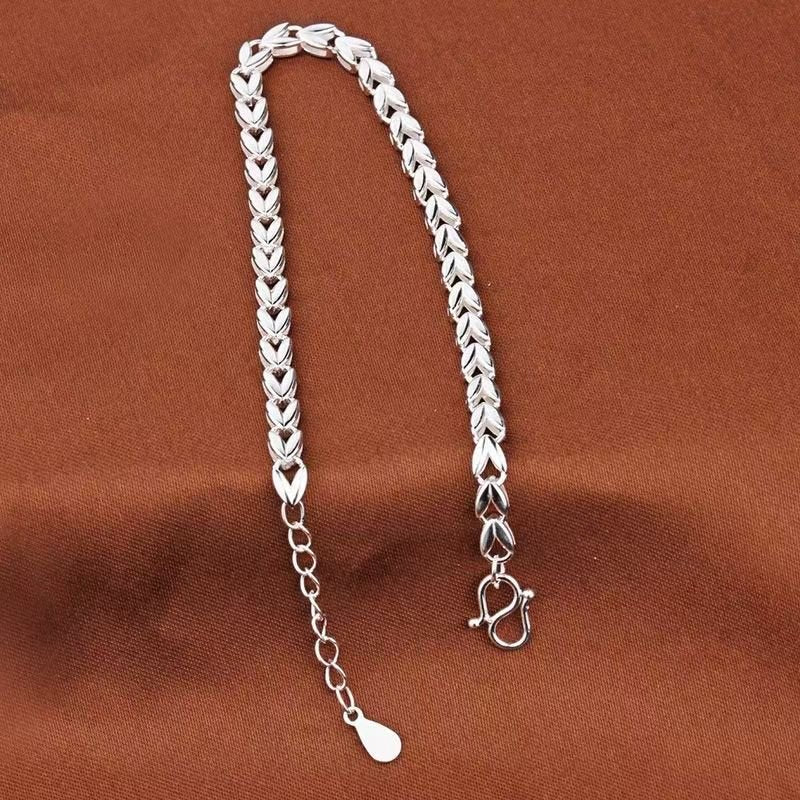 Bracelet en argent sterling 999 à motif de blé, style délicat et luxueux, idéal pour tous les jours et occasions spéciales - IVOIRART.COM