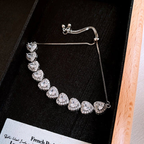 Bracelet en plaqué or 18k géométrique avec zircon, rond carré fleur élégant luxe - IVOIRART.COM