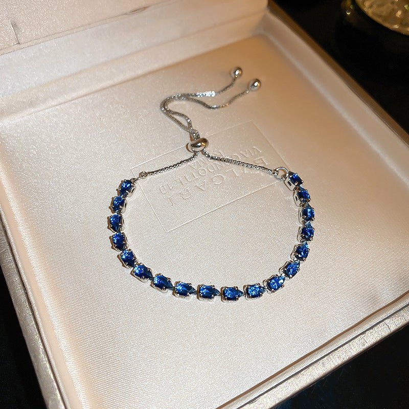 Bracelet en plaqué or 18k géométrique avec zircon, rond carré fleur élégant luxe - IVOIRART.COM