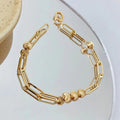 Bracelet épais fait main Œil-de-chat en or 18K — design carré 5mm, longueur 18cm - IVOIRART.COM