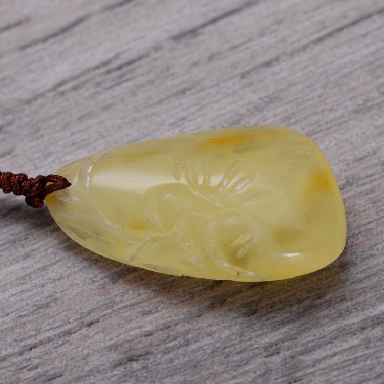 Bracelet femme argent 925 vintage ambre cire d'abeille fait main géométrique chic - IVOIRART.COM