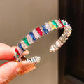 Bracelet femme en zircone et strass, style rétro-chic, luxe léger et polyvalente - IVOIRART.COM