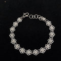 Bracelet Fleur Relié en Argent Sterling 999, Élégant et Doux, Cadeau Idéal Anniversaire & Fêtes - IVOIRART.COM