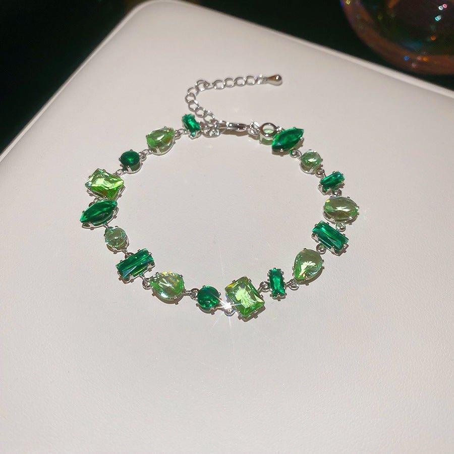 Bracelet géométrique en zirconia tendance jonc souple élégant et polyvalent luxe - IVOIRART.COM