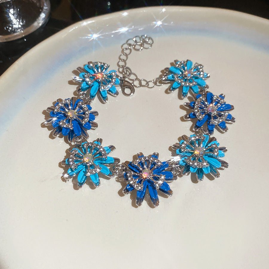 Bracelet géométrique en zirconia tendance jonc souple élégant et polyvalent luxe - IVOIRART.COM