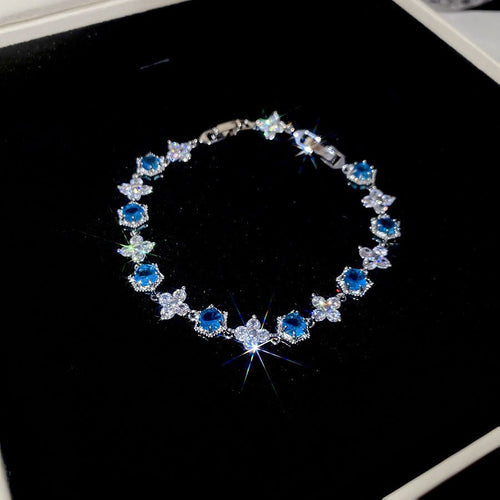 Bracelet géométrique en zirconia tendance jonc souple élégant et polyvalent luxe - IVOIRART.COM