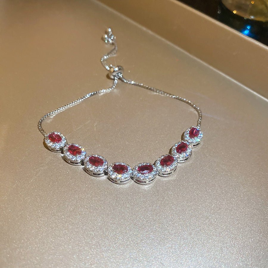 Bracelet géométrique en zirconia tendance jonc souple élégant et polyvalent luxe - IVOIRART.COM