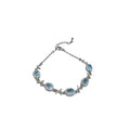 Bracelet géométrique plaqué or 18K zirconia cercle carré floral chic rétro style - IVOIRART.COM
