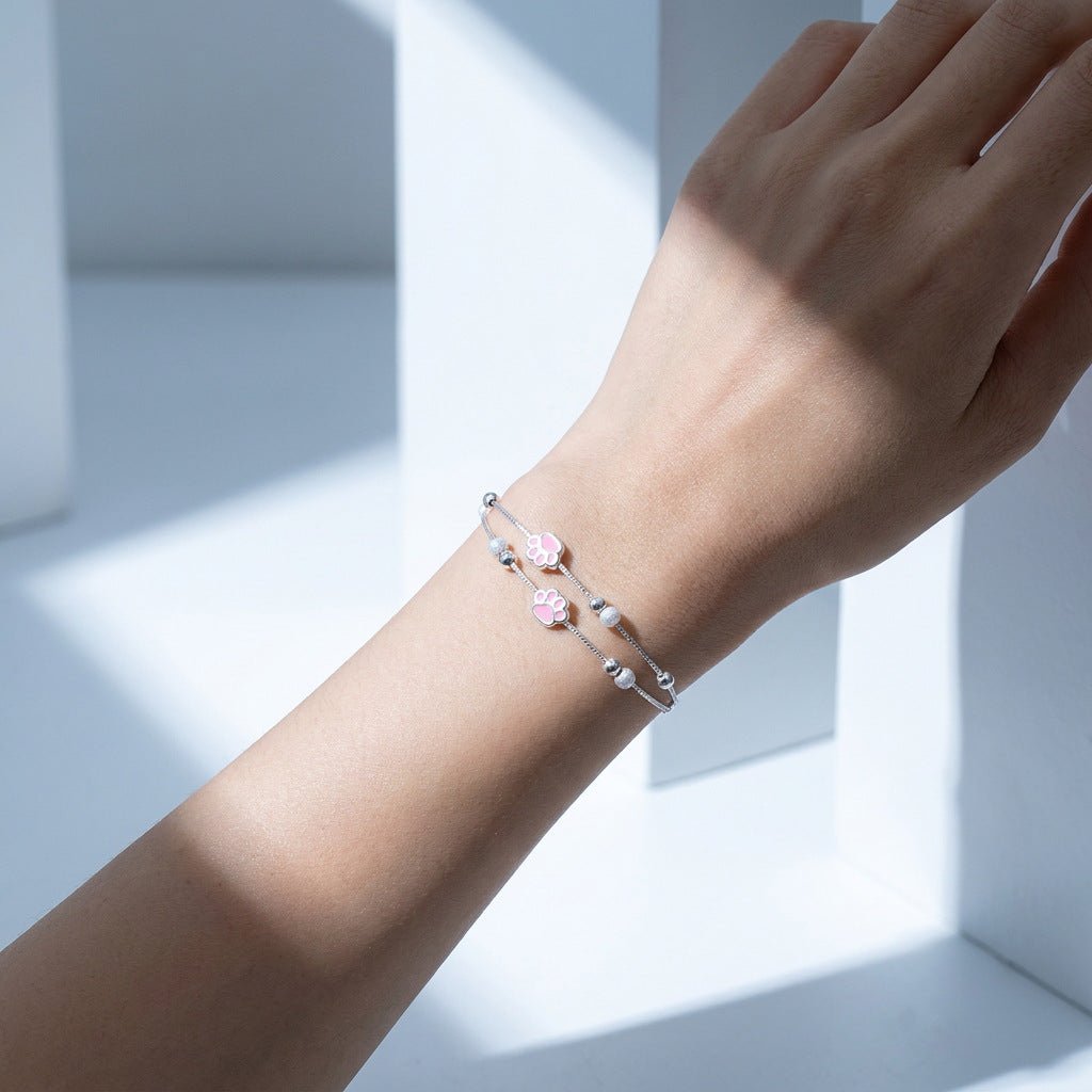 Bracelet griffe de chat en argent sterling S925 pour femmes — élégant et solide - IVOIRART.COM