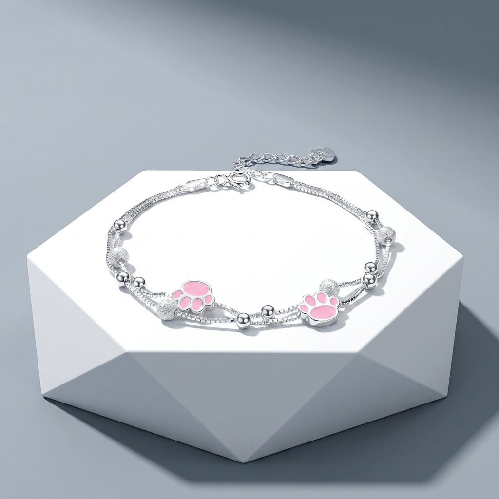 Bracelet griffe de chat en argent sterling S925 pour femmes — élégant et solide - IVOIRART.COM