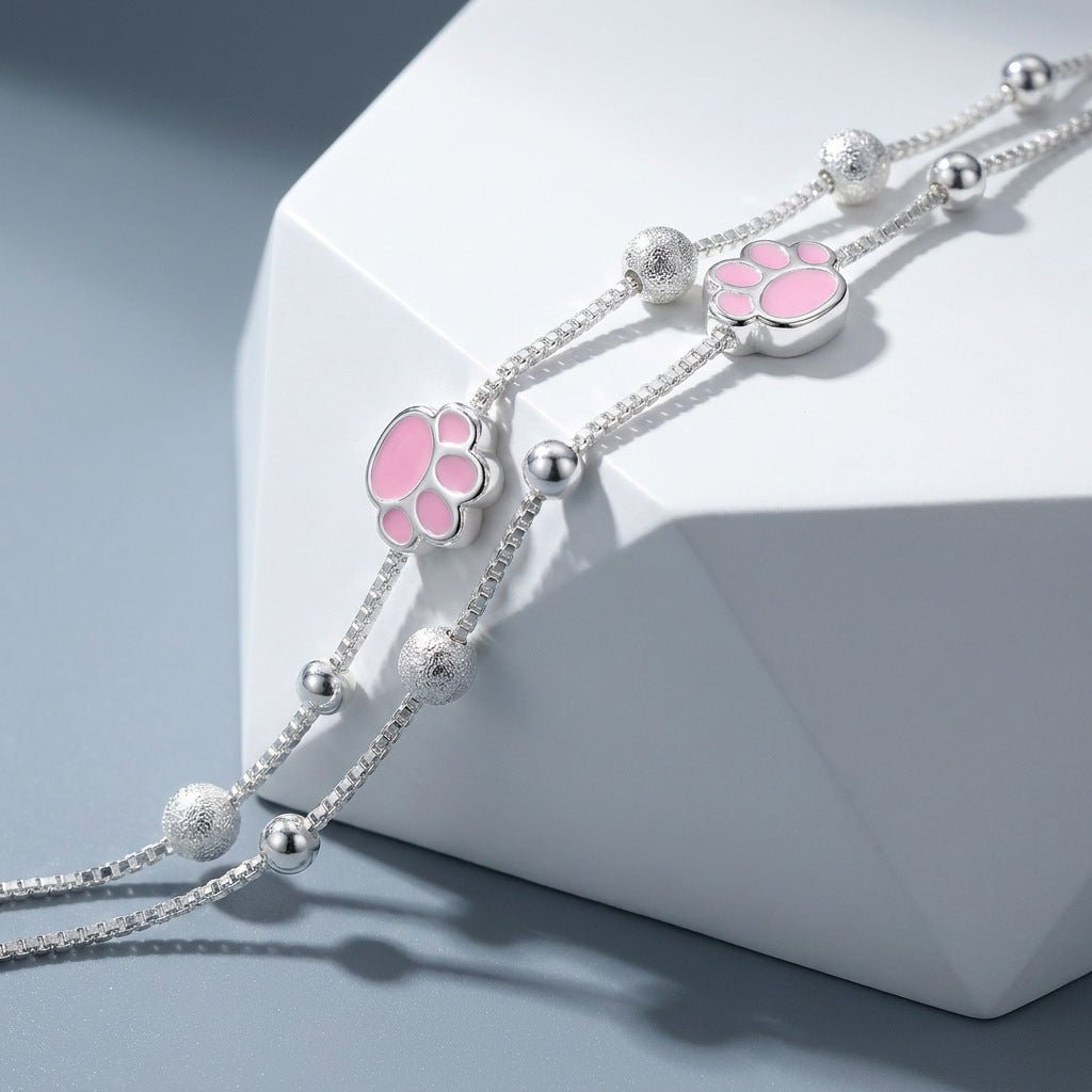 Bracelet griffe de chat en argent sterling S925 pour femmes — élégant et solide - IVOIRART.COM