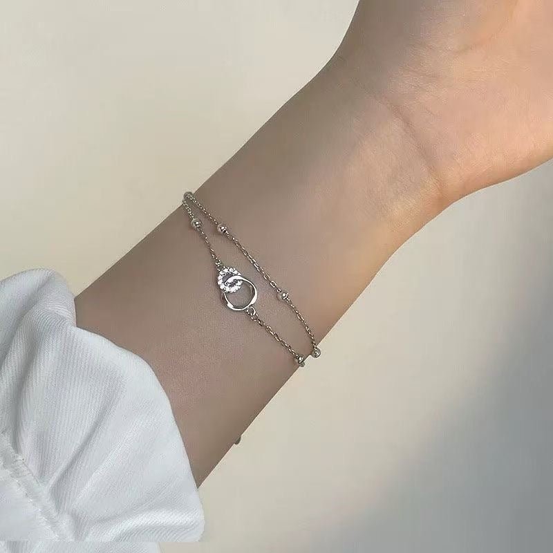 Bracelet Infini Mobius en Argent Sterling 999, Style Élégant et Tendance, Cadeau Idéal Anniversaire - IVOIRART.COM