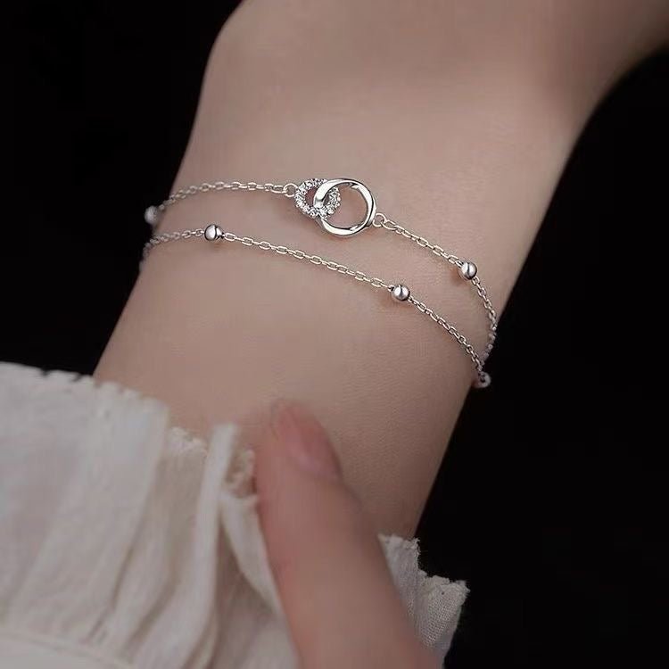 Bracelet Infini Mobius en Argent Sterling 999, Style Élégant et Tendance, Cadeau Idéal Anniversaire - IVOIRART.COM