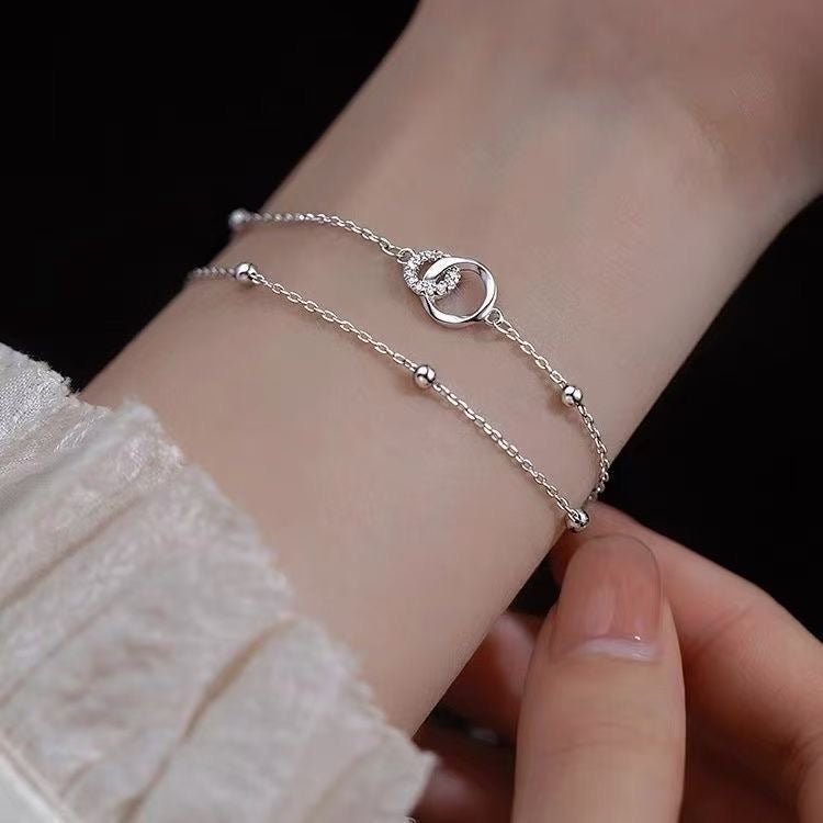 Bracelet Infini Mobius en Argent Sterling 999, Style Élégant et Tendance, Cadeau Idéal Anniversaire - IVOIRART.COM
