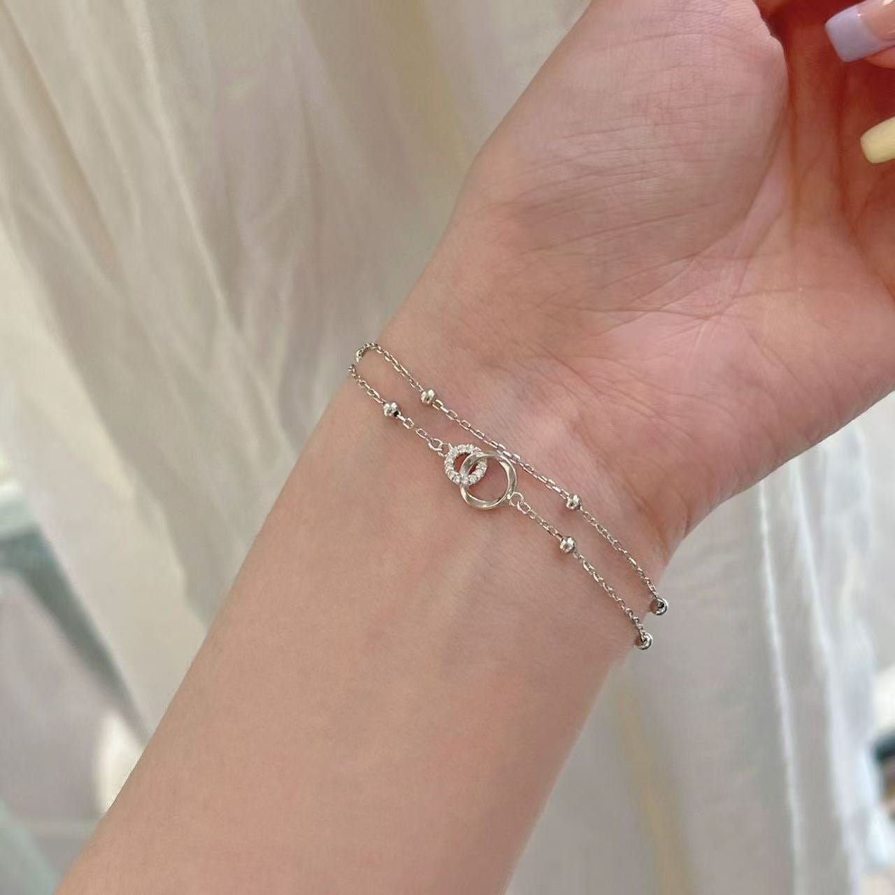 Bracelet Infini Mobius en Argent Sterling 999, Style Élégant et Tendance, Cadeau Idéal Anniversaire - IVOIRART.COM