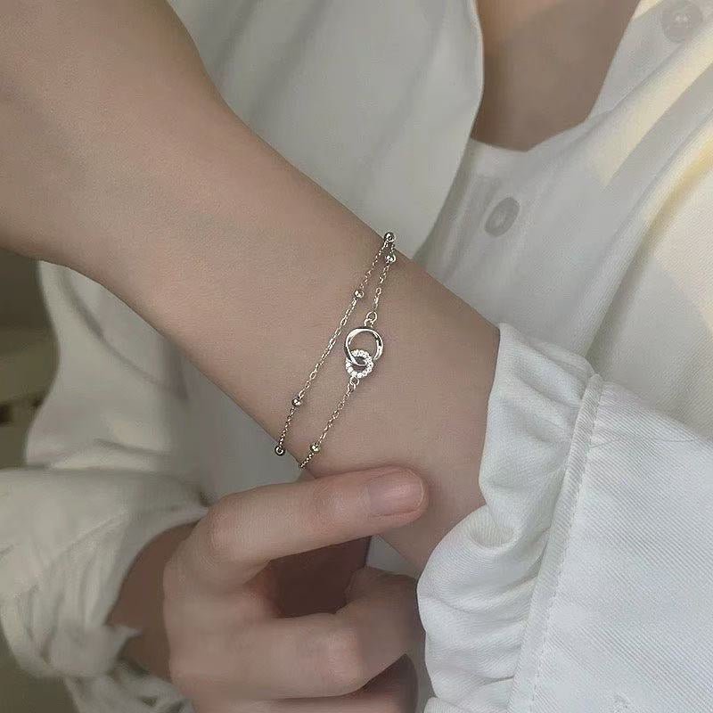 Bracelet Infini Mobius en Argent Sterling 999, Style Élégant et Tendance, Cadeau Idéal Anniversaire - IVOIRART.COM