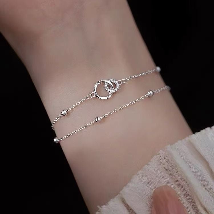Bracelet Infini Mobius en Argent Sterling 999, Style Élégant et Tendance, Cadeau Idéal Anniversaire - IVOIRART.COM