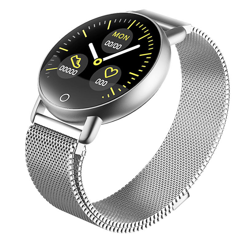 Bracelet intelligent en silicone avec écran 1,3 pouces et surveillance cardiaque - IVOIRART.COM