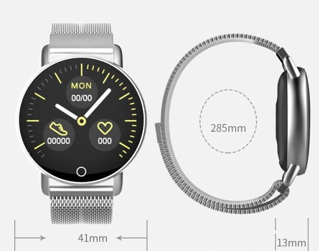 Bracelet intelligent en silicone avec écran 1,3 pouces et surveillance cardiaque - IVOIRART.COM