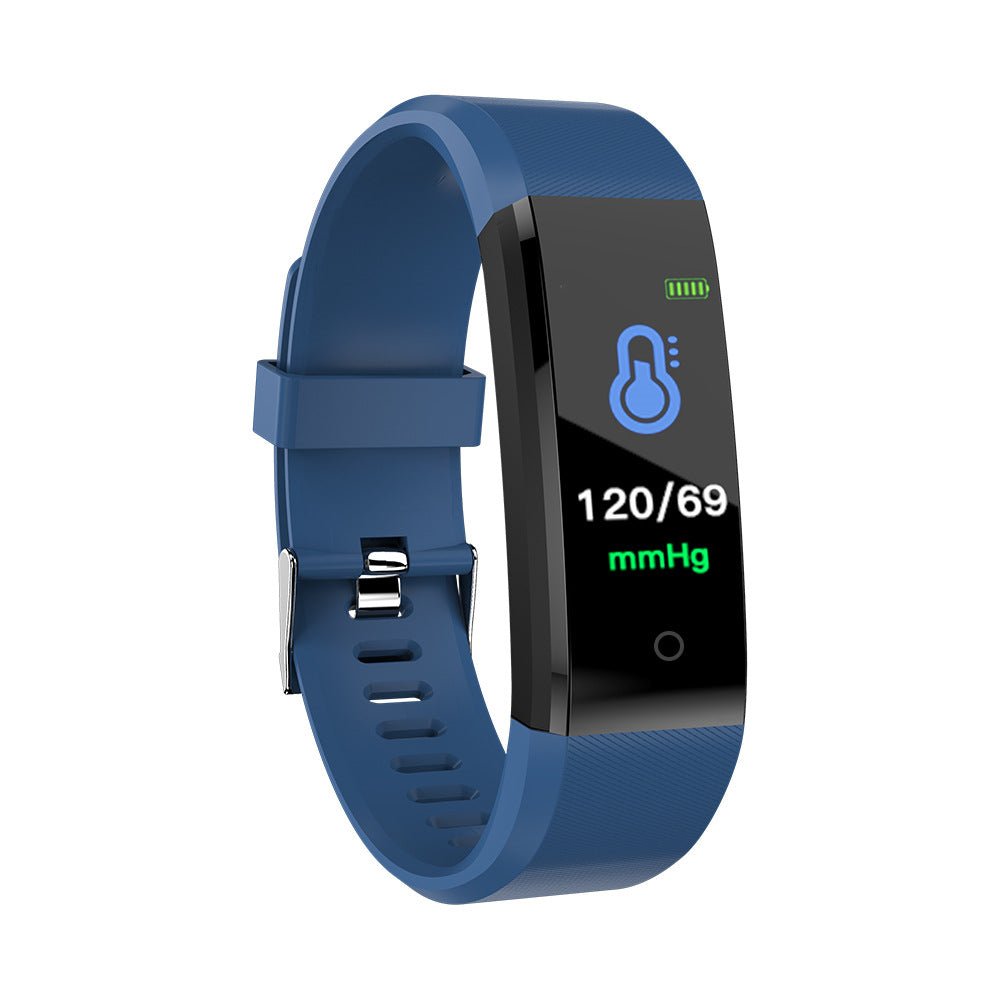 Bracelet Intelligente Écran Couleur 115plus pour Suivi Activité, Fréquence Cardiaque, Pression Sanguine, Contrôle Musique à Distance - IVOIRART.COM